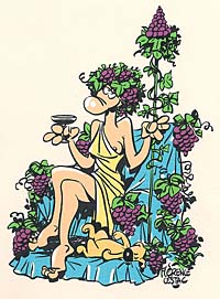 Florence Cestac illustre des étiquettes de vin