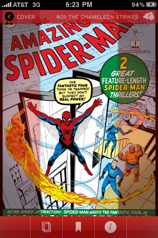 Marvel sur l'iPhone avec Panelfy 