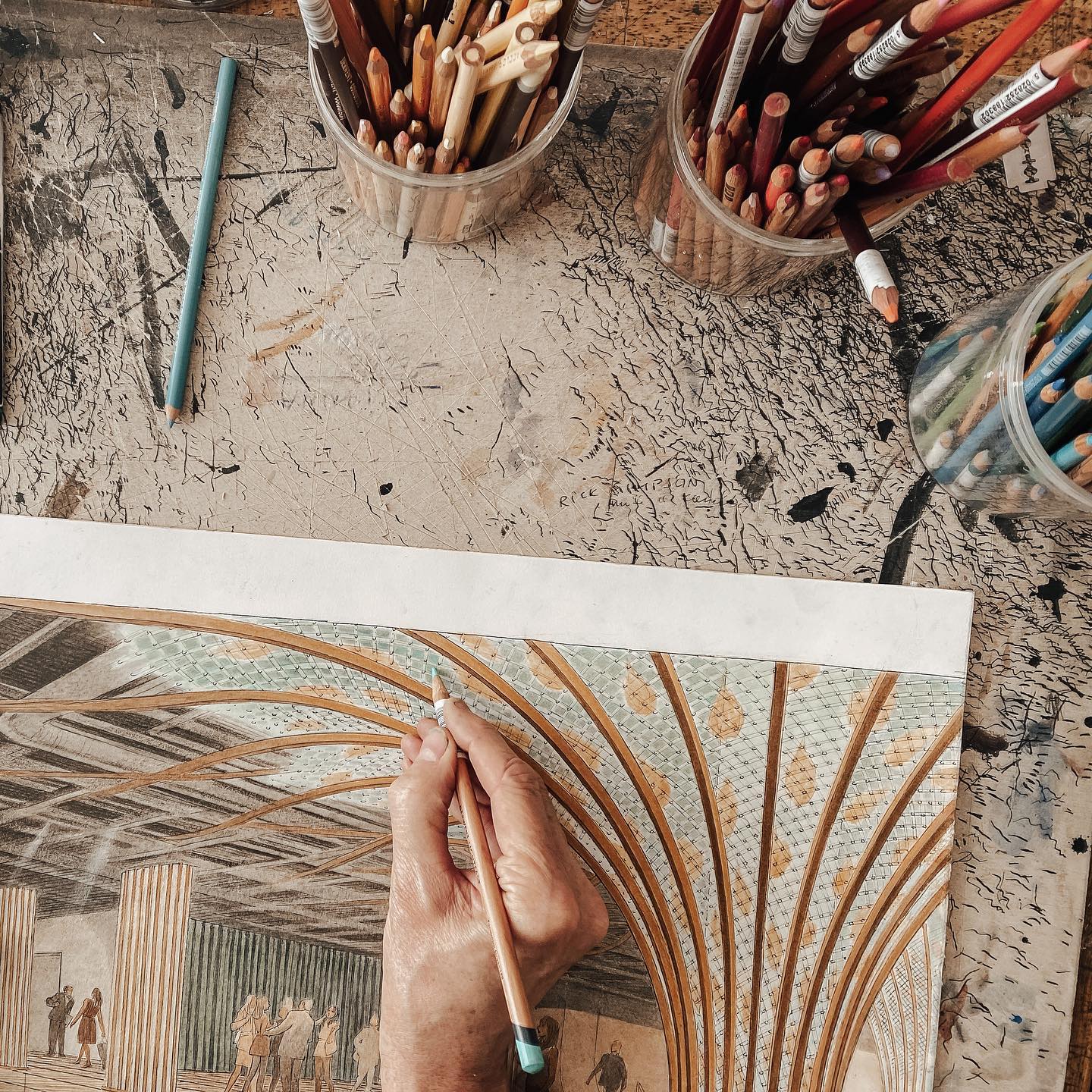 François Schuiten à La Défense. 
