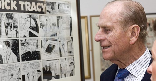 Le prince Philip d'Edimbourg, amateur de BD et de dessins d'humour
