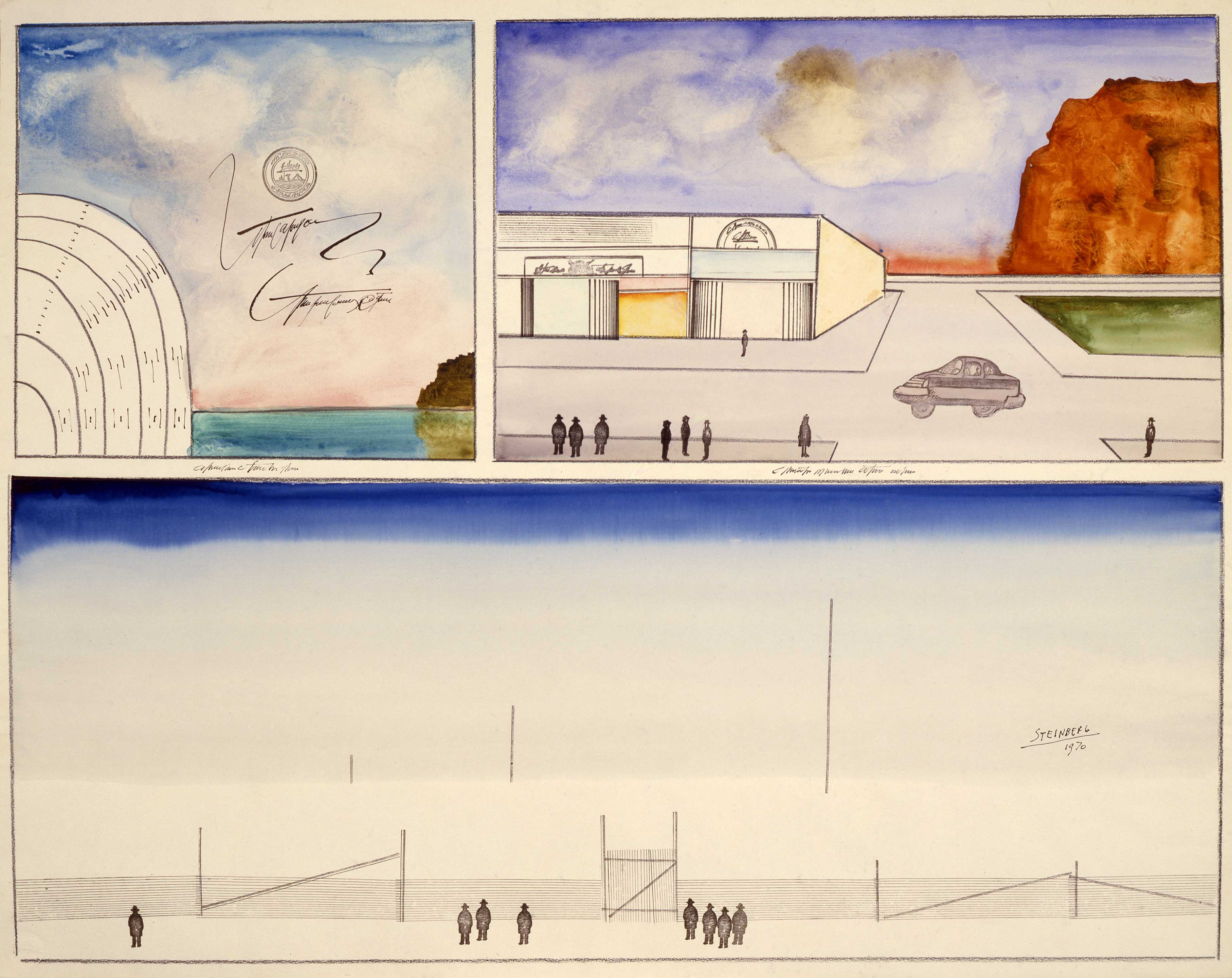 Les œuvres de l'illustrateur Saül Steinberg à la Galerie Maeght