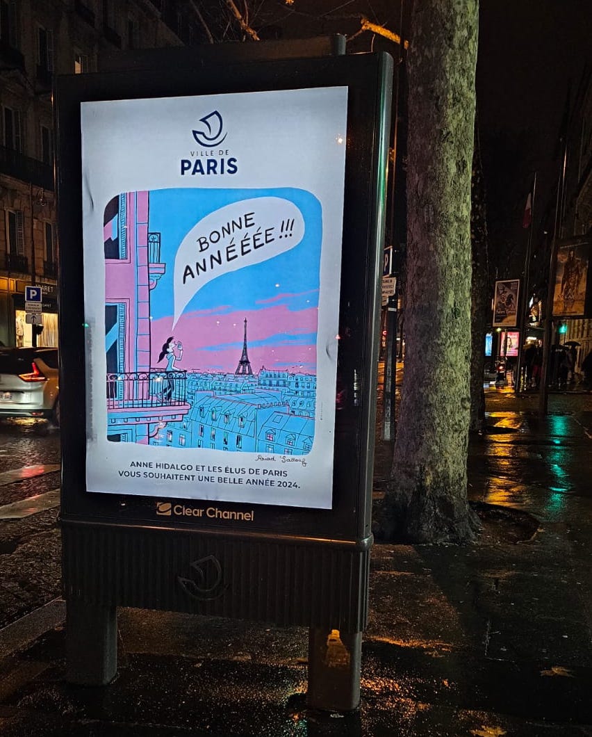 Riad Sattouf illustre les vœux de la mairie de Paris