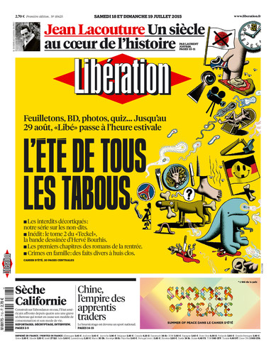 Libé prépublie "Le Teckel T2" dans son supplément été