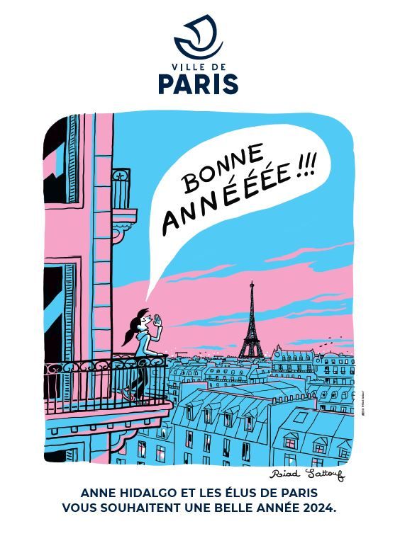 Riad Sattouf illustre les vœux de la mairie de Paris