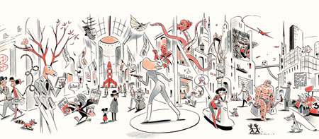 Un « leporello » pour la fresque de François Avril 