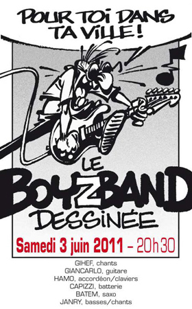 Le Boyz Bande Dessinée en concert à Jodoigne.