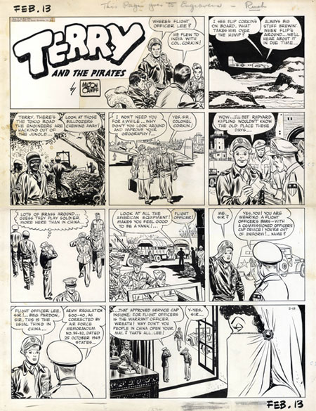 Milton Caniff à la Galerie 9eArt à Paris