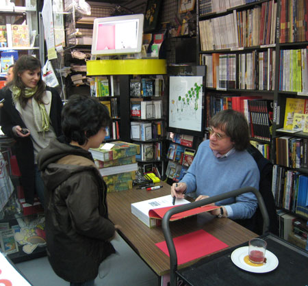 Cabu : Affluence à la librairie Goscinny