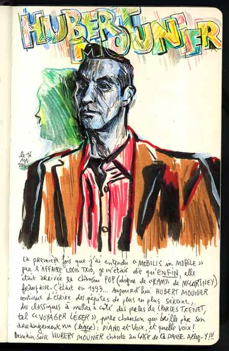 Hubert Mounier en concert à Paris le 17 mai au Café de la Danse