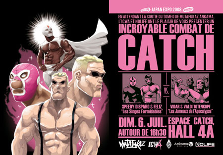 Mutafukaz sur le ring de catch à Japan Expo