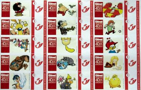 La Poste belge édite des timbres pour les 40 ans de Glénat