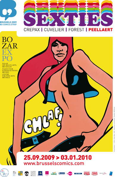 Pellaert, Forest, Crepax et Cuvelier : Expo Sexties au Palais des Beaux-Arts de Bruxelles