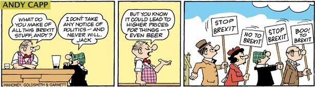 Andy Capp s'engage contre le Brexit, et il a une bonne raison pour ça ! 