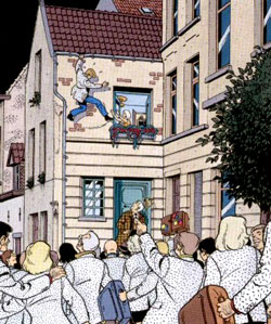 Ric Hochet refait le mur à Bruxelles