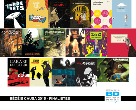 Bédéis Causa 2015 (Québec) : les finalistes dévoilés