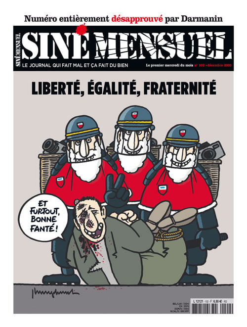 Philippe Geluck en couverture de Siné mensuel 