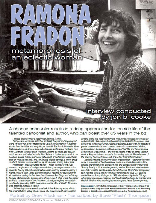 Décès de Ramona Fradon, artiste légendaire de DC Comics, à 97 ans.