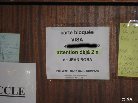 A-t-on volé la carte de crédit de Jean Roba ?