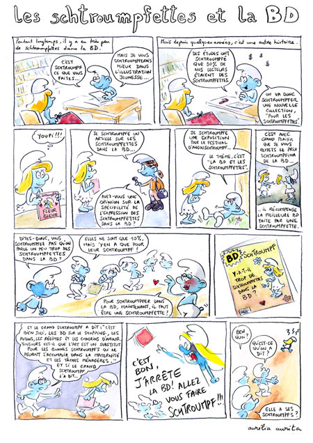 La Schtroumpfette et Aurélia Aurita