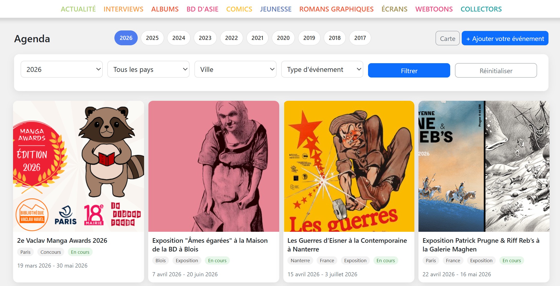 Festivals, crowdfunding, événements, dédicaces… Comment vous inscrire à notre agenda ?