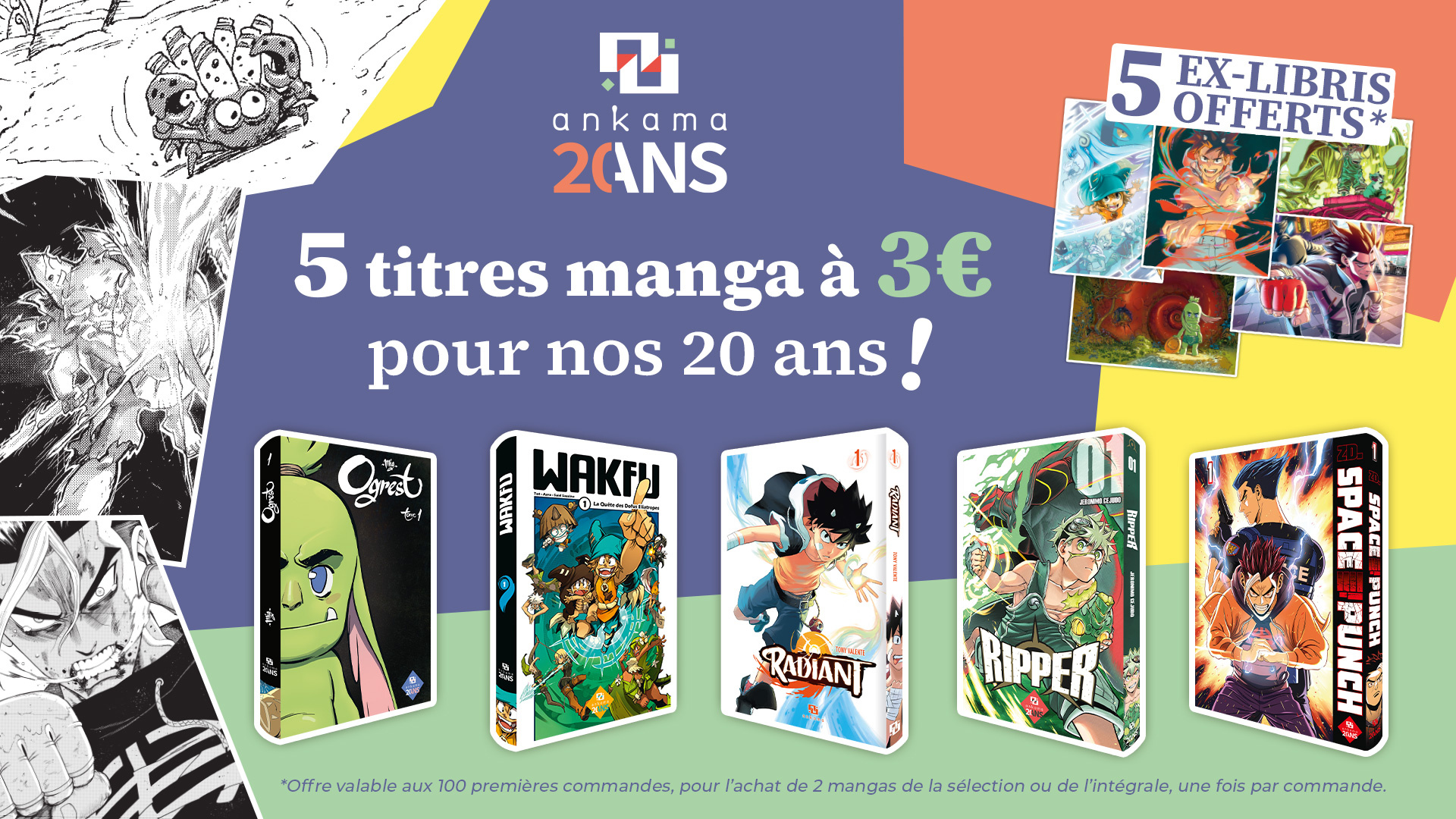 Les éditions Ankama célèbrent leurs 20 ans : opération mangas à 3 euros !