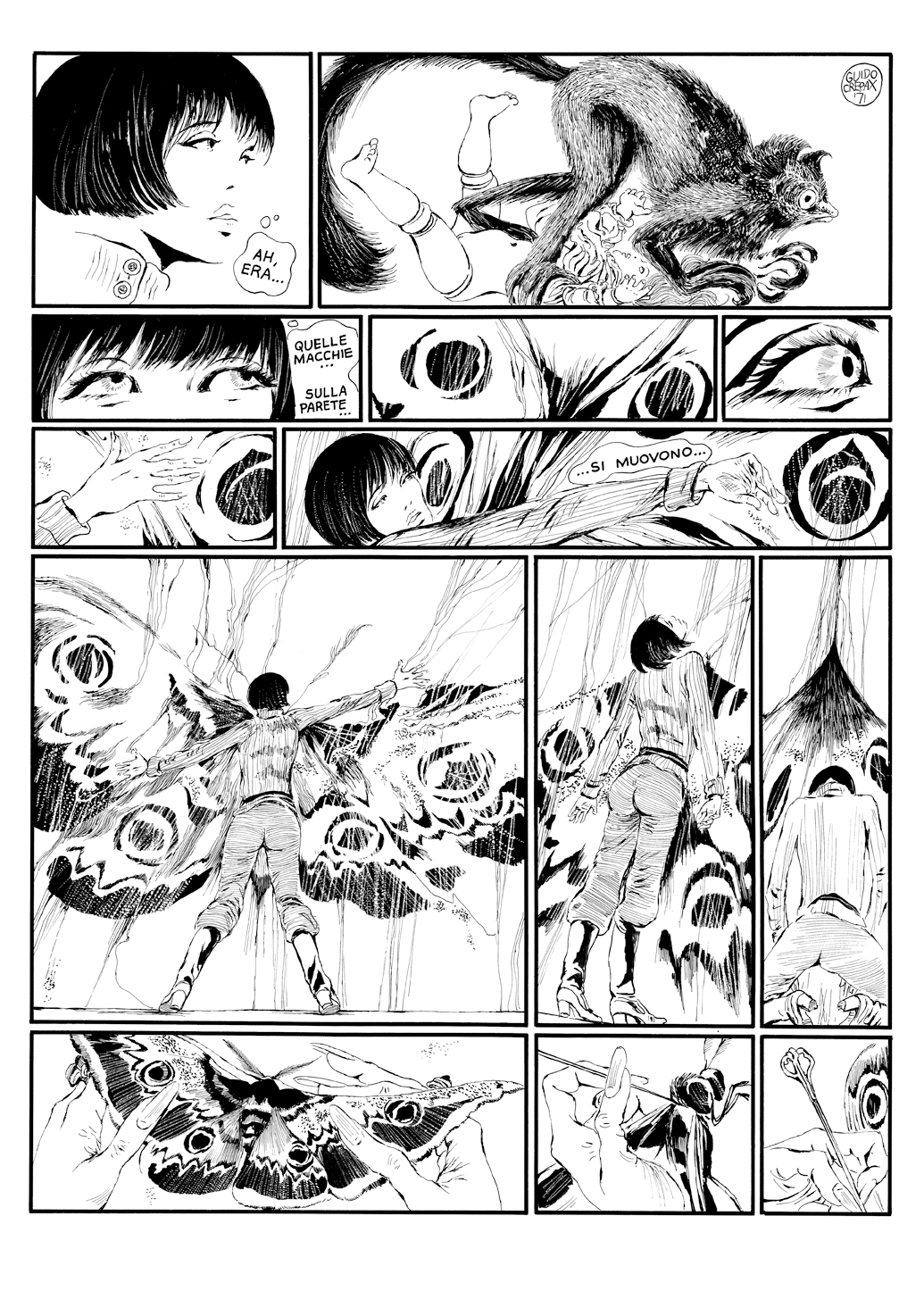 Crepax exposé à la galerie Martel de Bruxelles