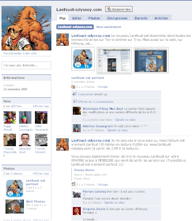 Lanfeust sur Facebook