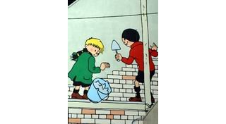 Vie et survie d'une façade bruxelloise décorée par un dessin d'Hergé