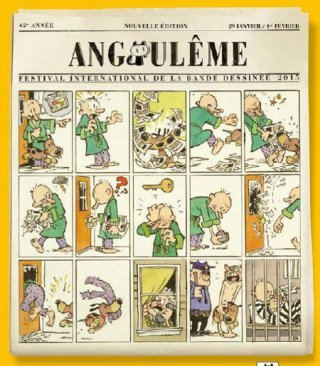 Angoulême 2015 - Affiche nostalgique sur fond de coup de force de 9e Art+