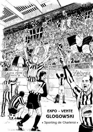 Expo-vente des originaux de la BD "Sporting de Charleroi" par Glogowski (Galerie des bulles originaux BD Charleroi)