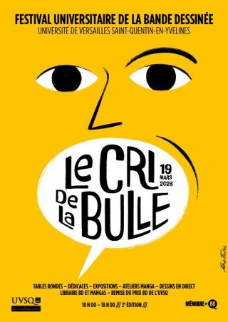 Jeudi 19 mars 2026 : Festival universitaire de la Bande dessinée Le Cri de la bulle
