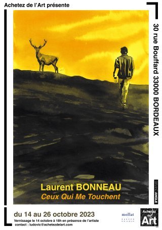 Laurent Bonneau ("Ceux qui me touchent") à la galerie Achetez de l'Art (Bordeaux)