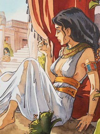 Exposition-vente Isabelle Dethan - Egypte antique - à la Galerie de la Bande Dessinée (Bruxelles)