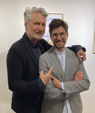 Les planches de "Il déserte" de Xavier Coste et Antoine de Caunes à la galerie Achetez de l'Art de Paris