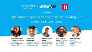 RAPPEL – Le Lunchtalk d'ActuaBD.com : « Quel marché pour la bande dessinée en Afrique ? » c'est demain vendredi le 4 juin à 12h30.