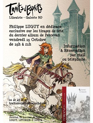 Philippe Luguy (Percevan) à la librairie-galerie Traits d'esprits (Paris 6e)