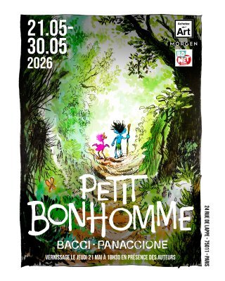 Exposition "Petit Bonhomme" de Gregory Panaccione et Alexis Bacci chez Achetez de l'Art Paris