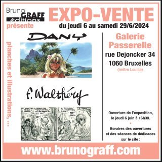 Exceptionnelle expo-vente François Walthéry et Dany à Bruxelles