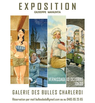 Exposition Giuseppe Manunta à la Galerie des bulles (Charleroi)