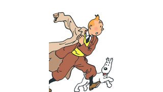 Tintin, toujours la mèche au vent