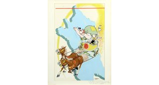 Record absolu pour un original d'Uderzo : plus de 1,4 million € pour la couverture originale d' « Astérix et le Tour de Gaule ».