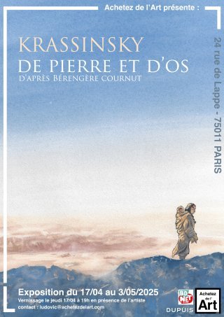 Exposition de "Pierre et d'os" par Jean-Paul Krassinsky à la Galerie Achetez de l'Art Paris