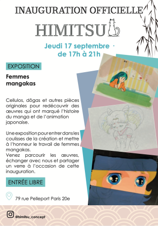 Les femmes mangakas dans l'animation chez Himitsu Concept (Paris)