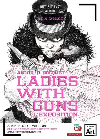 Exposition "Ladies with guns" de Anlor chez Achetez de l'Art Paris
