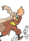 Tintin, toujours la mèche au vent