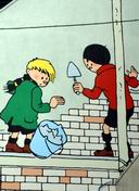 Vie et survie d'une façade bruxelloise décorée par un dessin d'Hergé
