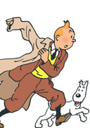 Tintin, toujours la mèche au vent
