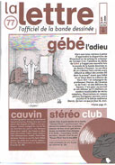 Dans "La Lettre N°77 (Juin 2004)", un document exceptionnel sur Tezuka.