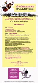 Une table ronde "BD et musique", le 14 janvier à Paris