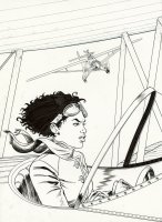 Black Squaw : Couverture Spirou n°4330 Encre de Chine sur papier, 50 x 36,5 cm